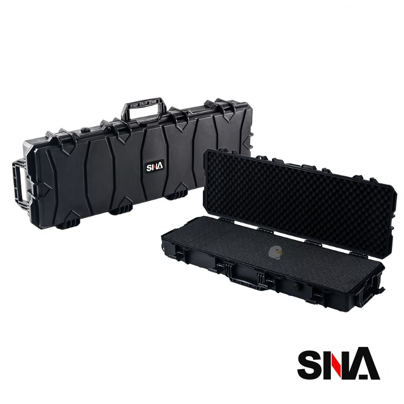 SNA 戰武102公分槍箱帶輪 拖式箱防水防塵 壓力釋放閥SNA-W0139BK 硬殼高防撞耐用工具箱戰術槍盒耐撞攜行箱滾輪槍箱長槍盒收納盒高密度