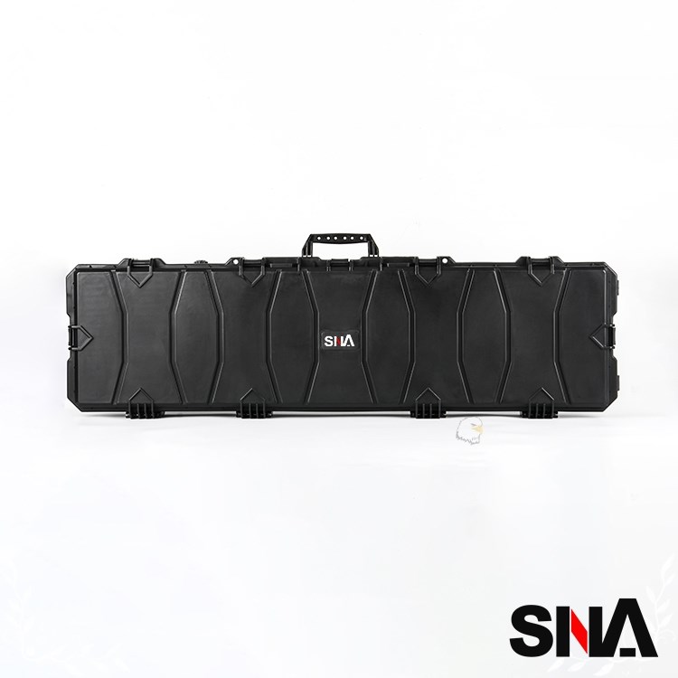 SNA 戰武137公分槍箱帶輪 拖式箱防水防塵 壓力釋放閥SNA-W0353BK 硬殼高防撞耐用工具箱戰術槍盒耐撞攜行箱滾輪槍箱長槍盒收納盒高密度
