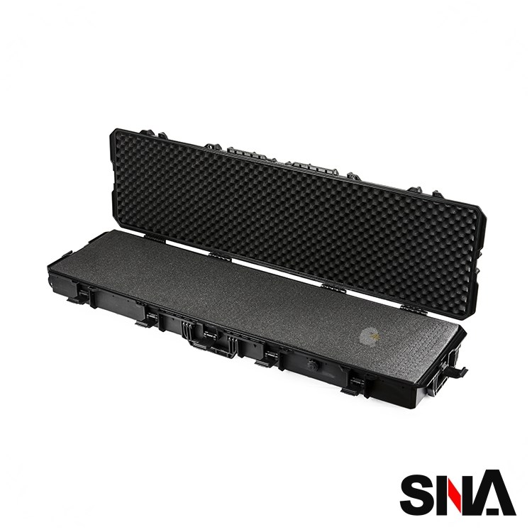 SNA 戰武137公分槍箱帶輪 拖式箱防水防塵 壓力釋放閥SNA-W0353BK 硬殼高防撞耐用工具箱戰術槍盒耐撞攜行箱滾輪槍箱長槍盒收納盒高密度