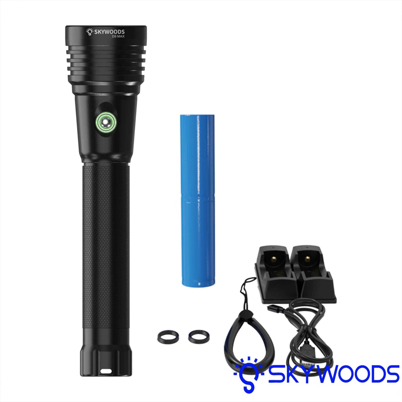Skywoods D6 MAX 5200流明 潛水手電筒 水陸兩用 夜潛戶外防水 自由潛水