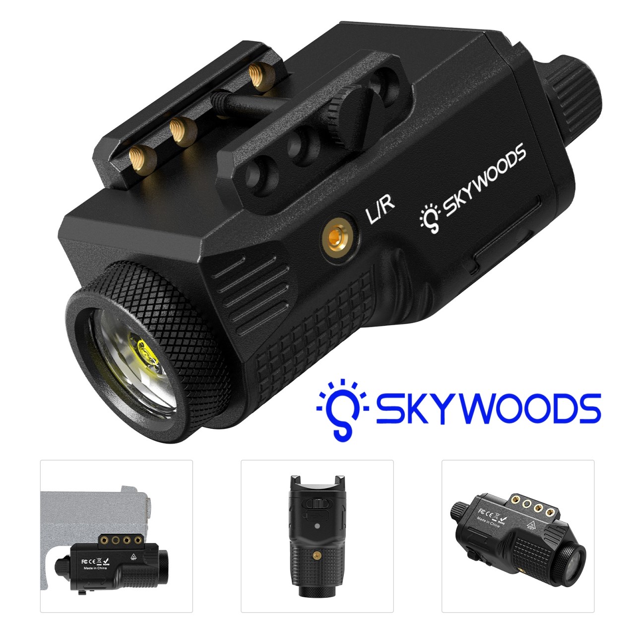 Skywoods PL460R/G/B 槍燈+綠/紅/藍雷射 460流明 聚光燈 戰術槍燈 雷射器 強光戰術燈 寬軌 防水 防塵 防震