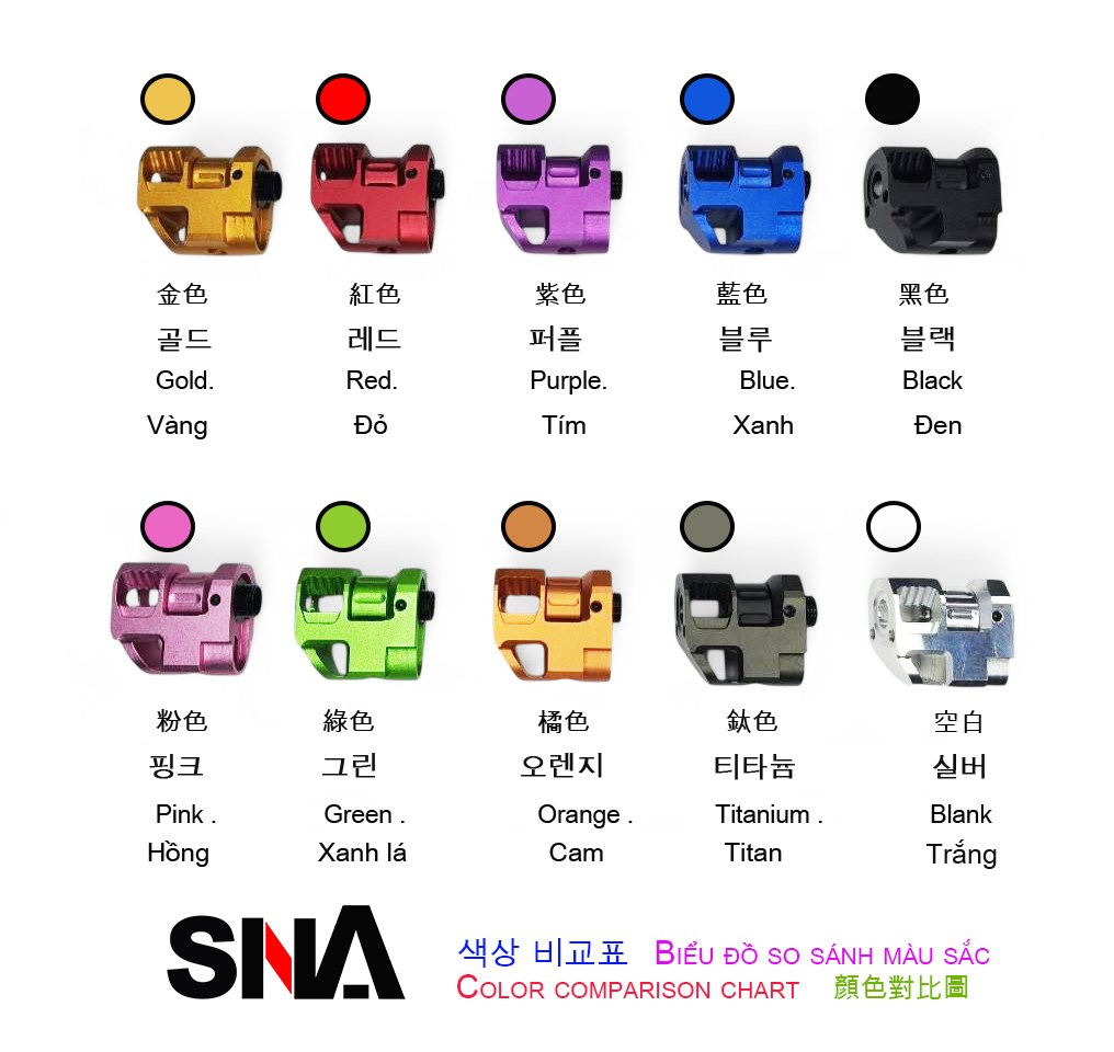 顏色對照圖 ｜カラー見本一覧｜Color Reference Chart｜색상 참고표