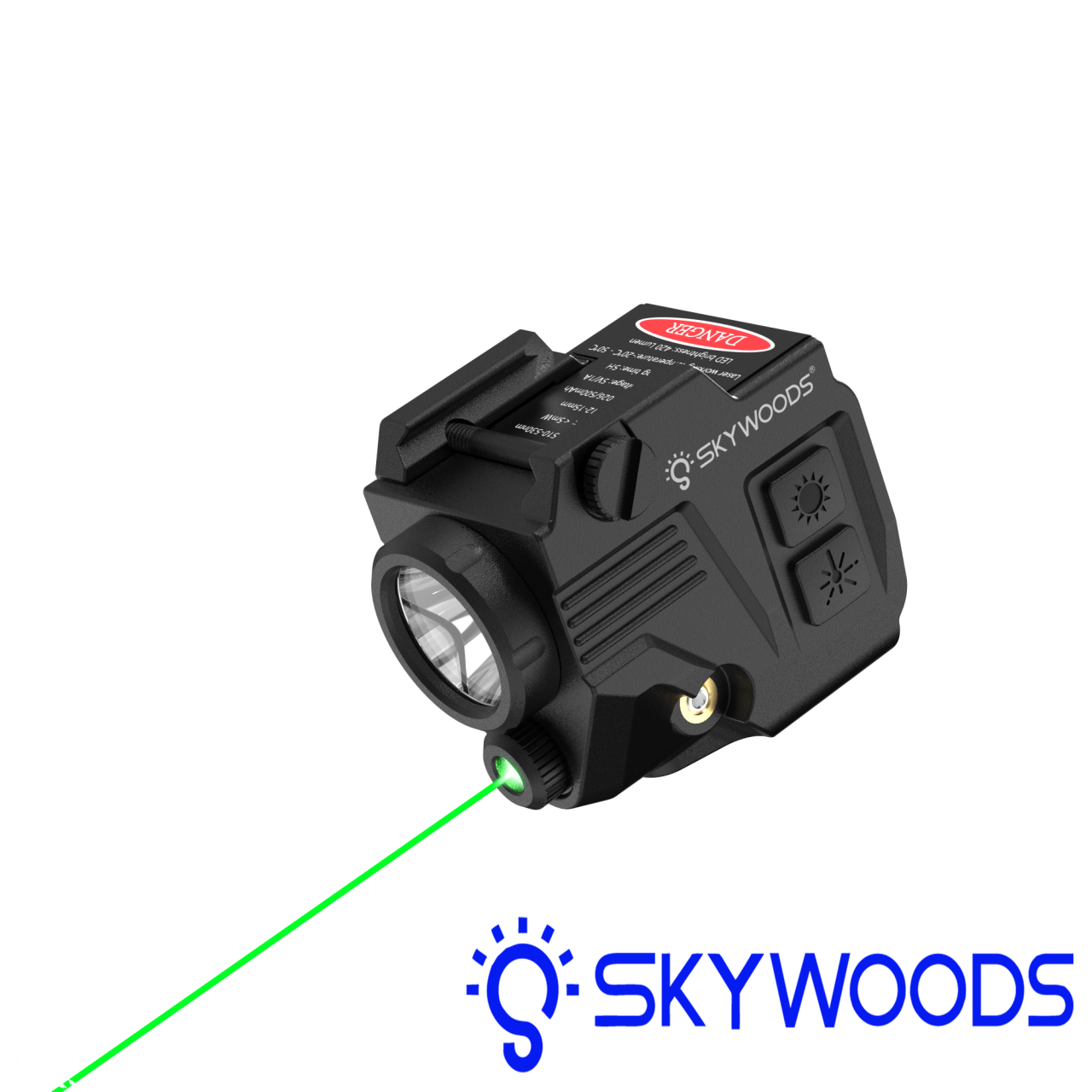 Skywoods L52980(綠雷射) 420流明 磁吸充電 軍規戰術槍燈 防震 防水